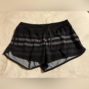 Rabbit Black and Gray Striped running Shorts